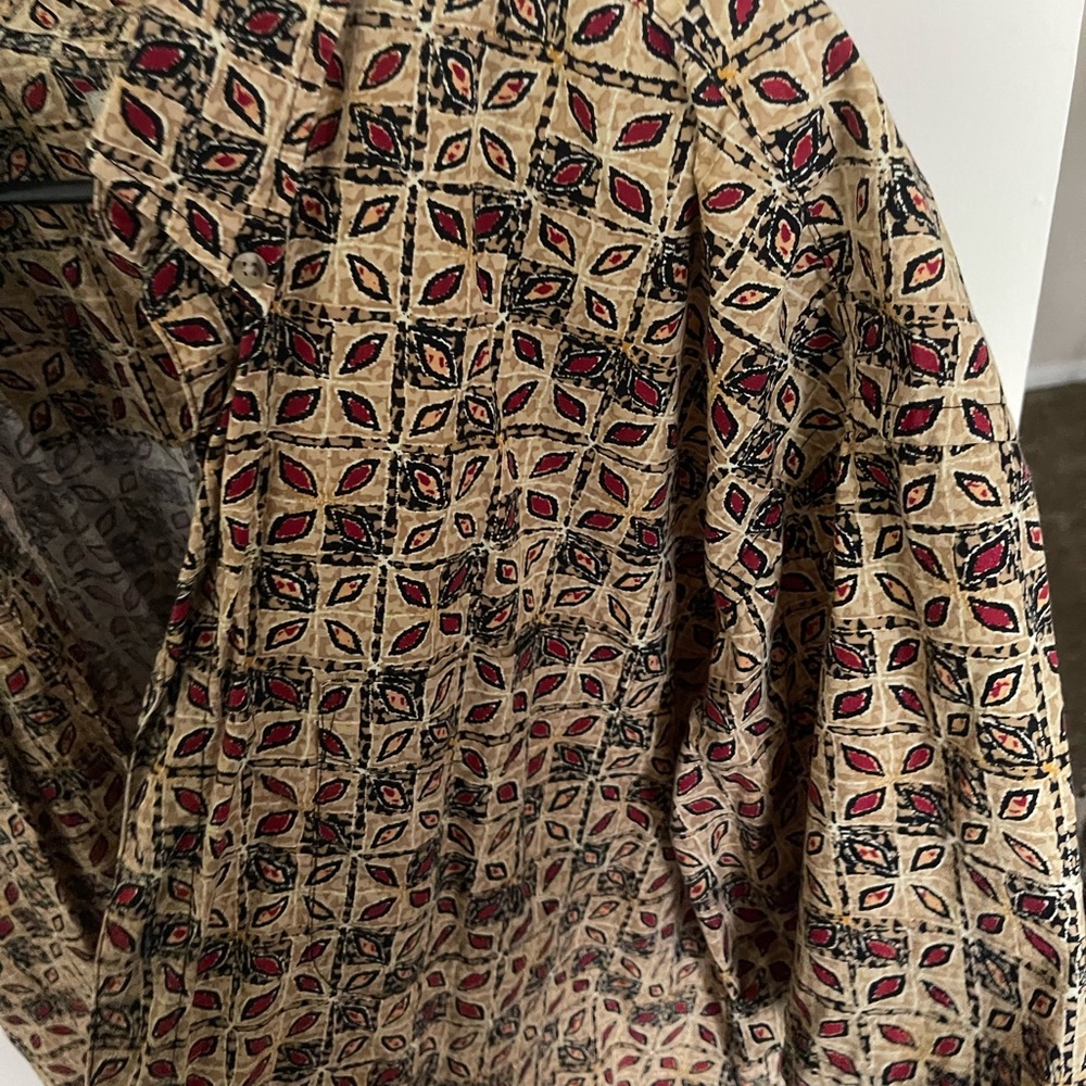 Printed button down